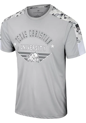 Colosseum TCU Horned Frogs Grey OHT Hatch Short Sleeve T Shirt