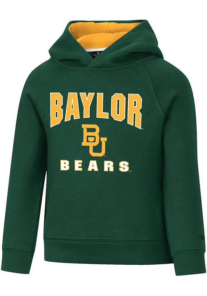 Colosseum Baylor Bears Toddler Green Chimney Long Sleeve Hooded Sweatshirt