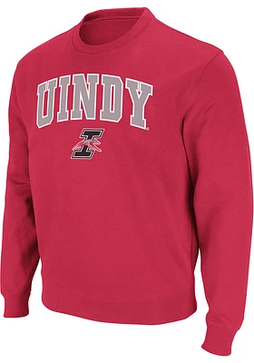 Colosseum Indianapolis Greyhounds Mens Cardinal STADIUM Long Sleeve Crew Sweatshirt