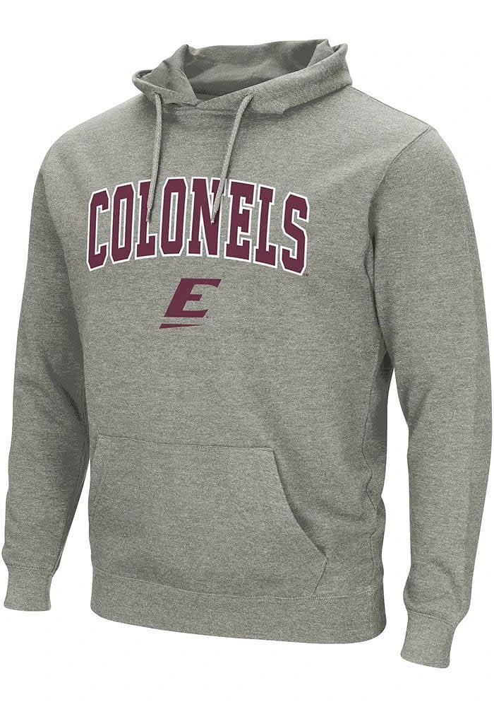 Colosseum Eastern Kentucky Colonels Mens Grey CAMPUS Long Sleeve Hoodie