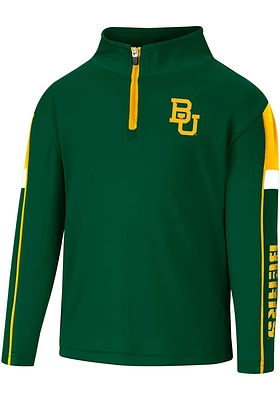 Colosseum Baylor Bears Toddler Green Screever Long Sleeve Qtr Zip