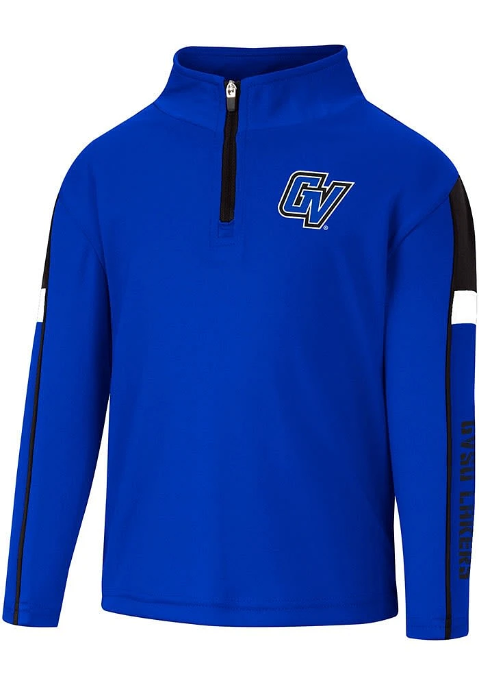 Colosseum Grand Valley State Lakers Toddler Blue Screever Long Sleeve Qtr Zip