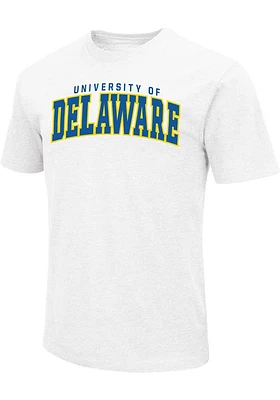 Colosseum Delaware Fightin' Blue Hens White Playbook Style Short Sleeve T Shirt