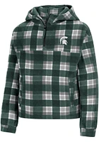Colosseum Michigan State Spartans Girls Green Floofloovers LS Tops Qtr Zip