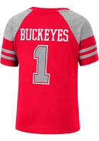 Colosseum Ohio State Buckeyes Toddler Red Michael Football Short Sleeve T-Shirt