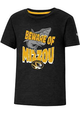 Colosseum Missouri Tigers Toddler Black Shark Short Sleeve T-Shirt