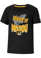 Colosseum Missouri Tigers Toddler Black Shark Short Sleeve T-Shirt