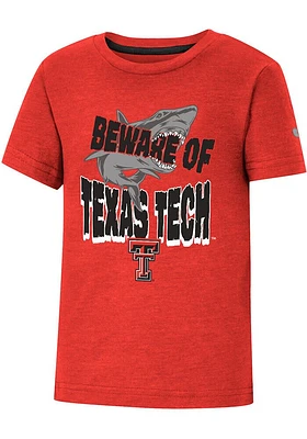 Colosseum Texas Tech Red Raiders Toddler Shark Short Sleeve T-Shirt