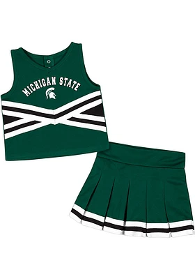 Colosseum Michigan State Spartans Toddler Girls Green Carousel Sets Cheer