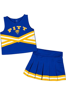 Colosseum Pitt Panthers Toddler Girls Blue Carousel Sets Cheer