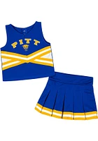 Colosseum Pitt Panthers Toddler Girls Blue Carousel Sets Cheer