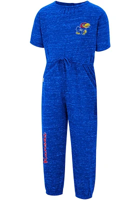 Colosseum Kansas Jayhawks Toddler Girls Fox Hunt Top and Bottom Set Blue