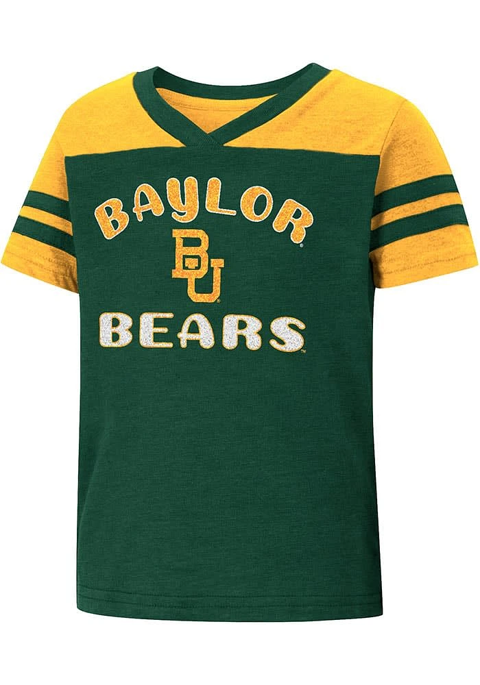 Colosseum Baylor Bears Toddler Girls Green Piecrust Promise Short Sleeve T-Shirt