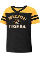 Colosseum Missouri Tigers Toddler Girls Black Piecrust Promise Short Sleeve T-Shirt