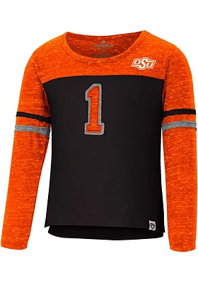 Colosseum Oklahoma State Cowboys Toddler Girls Orange Mary Long Sleeve T Shirt
