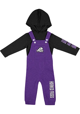 Colosseum TCU Horned Frogs Infant Purple Chim Set Top and Bottom