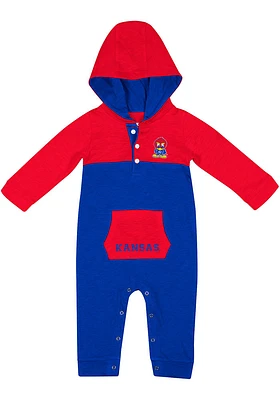 Colosseum Kansas Jayhawks Baby Blue Nursery Long Sleeve One Piece