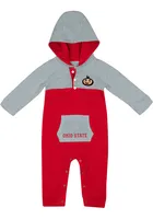 Colosseum Ohio State Buckeyes Baby Red Nursery Long Sleeve One Piece