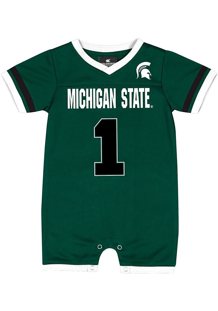 Colosseum Michigan State Spartans Baby Green Magical Jersey Short Sleeve One Piece