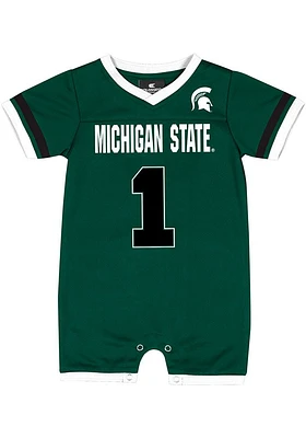 Colosseum Michigan State Spartans Baby Green Magical Jersey Short Sleeve One Piece