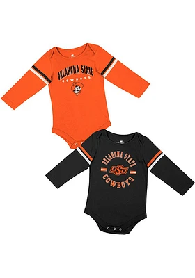 Colosseum Oklahoma State Cowboys Baby Orange Ad 2PK LS One Piece