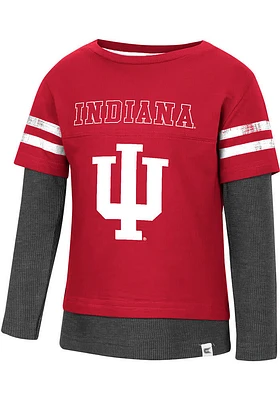 Colosseum Indiana Hoosiers Toddler Cardinal Gardookas Long Sleeve T-Shirt