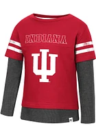 Colosseum Indiana Hoosiers Toddler Cardinal Gardookas Long Sleeve T-Shirt