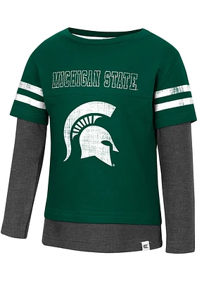 Colosseum Michigan State Spartans Toddler Green Gardookas Long Sleeve T-Shirt