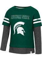 Colosseum Michigan State Spartans Toddler Green Gardookas Long Sleeve T-Shirt