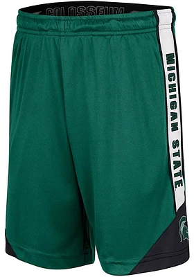 Colosseum Michigan State Spartans Youth Green Haller Shorts