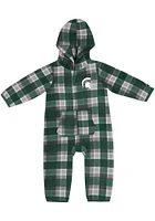 Colosseum Michigan State Spartans Baby Green Farays Loungewear One Piece Pajamas