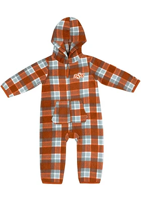Colosseum Oklahoma State Cowboys Baby Orange Farays Loungewear One Piece Pajamas