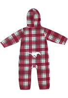 Colosseum SMU Mustangs Baby Red Farays Loungewear One Piece Pajamas