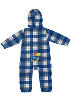 Colosseum Kansas Jayhawks Baby Blue Farays Loungewear One Piece Pajamas