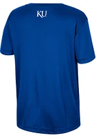 Colosseum Kansas Jayhawks Youth Blue Duke Short Sleeve T-Shirt