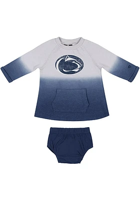 Colosseum Penn State Nittany Lions Baby Girls Grey Hand Short Sleeve Dress