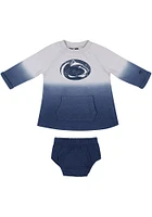 Colosseum Penn State Nittany Lions Baby Girls Grey Hand Short Sleeve Dress