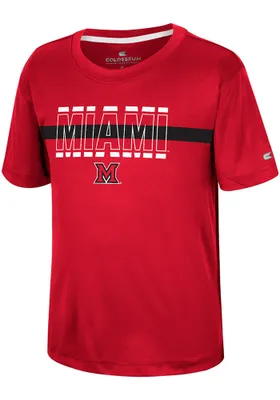 Colosseum Miami RedHawks Youth Red Duke Short Sleeve T-Shirt