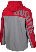 Colosseum Ohio State Buckeyes Mens Red Anorak Light Weight Jacket