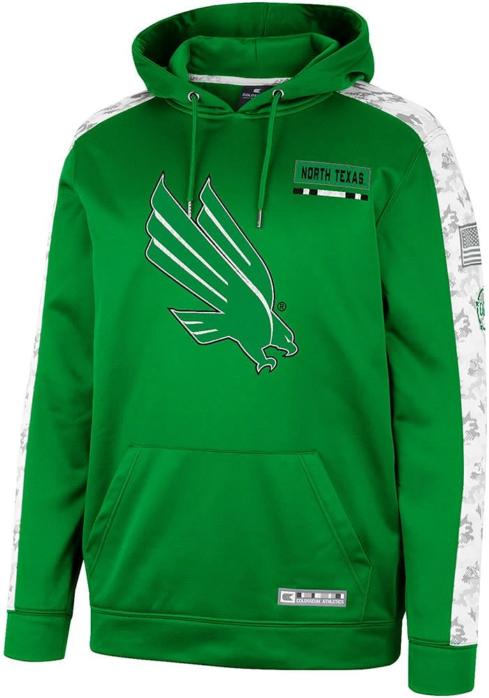 Colosseum North Texas Mean Green Mens Kelly OHT Snake Eyes Camo Hood