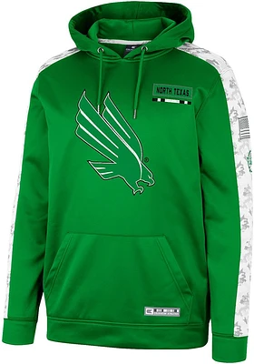 Colosseum North Texas Mean Green Mens Kelly OHT Snake Eyes Camo Hood