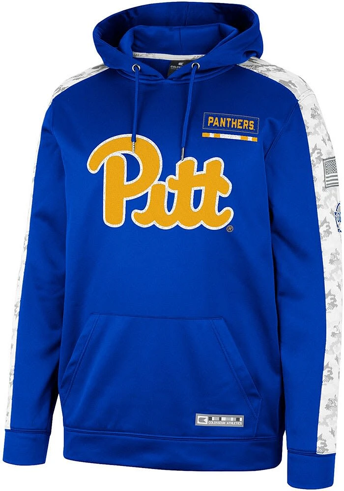 Colosseum Pitt Panthers Mens Blue OHT Snake Eyes Camo Hood