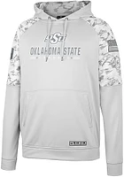 Colosseum Oklahoma State Cowboys Mens Grey OHT Clutch Camo Pullover Hood