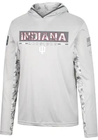 Colosseum Indiana Hoosiers Mens Grey OHT Ace Camo Windshirt Hood