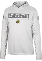 Colosseum Wichita State Shockers Mens Grey OHT Ace Camo Windshirt Hood