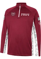 Colosseum Missouri State Bears Mens Maroon OHT American Hero Camo Long Sleeve Qtr Zip Pullover
