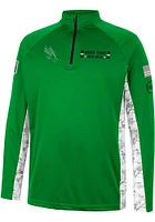 Colosseum North Texas Mean Green Mens Kelly OHT American Hero Camo Long Sleeve Qtr Zip Pullo..