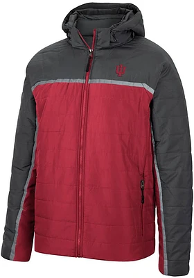 Mens Indiana Hoosiers Colosseum Club Champion Puffer Heavyweight Jacket - Crimson