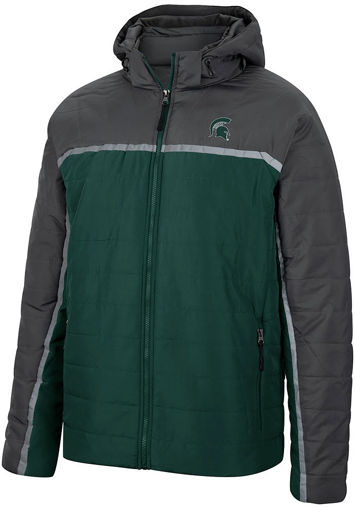Mens Michigan State Spartans Colosseum Club Champion Puffer Heavyweight Jacket - Green
