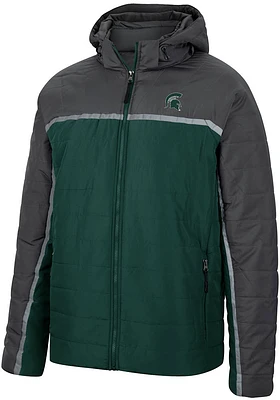 Mens Michigan State Spartans Colosseum Club Champion Puffer Heavyweight Jacket - Green